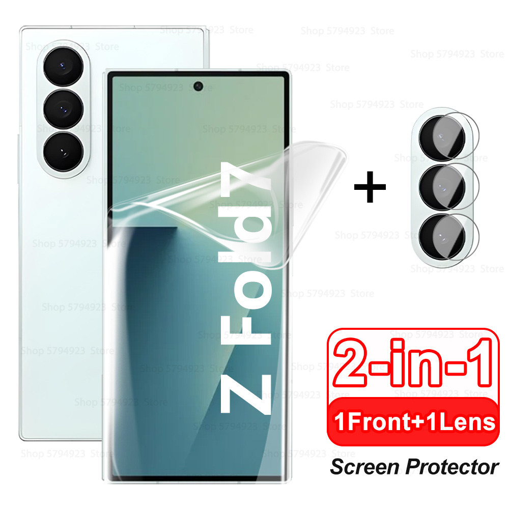 2in1 Dành Cho Samsung Galaxy Z Fold7 Hydrogel Cho Samsung Z fold7 Fold 7 5G Bảo Vệ Màn Hình Ống Kính