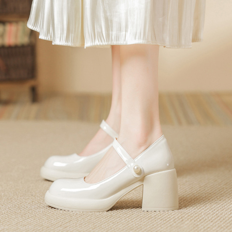 🔥Còn hàng🔥Giày búp bê Lolita 7p giày cao gót Mary Jane cho nữ có 3 màu