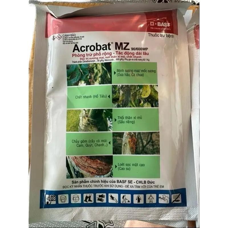 Acrobat Mz 90/600wp (gói 100gr) chuyên trừ bệnh sương mai chết nhanh xì mủ loét sọc