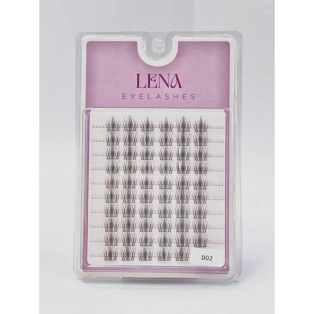 Lông mi giả LENA #D02 - Mi Giả Siêu Mảnh Tái Sử Dụng, Dễ Dán, Tự Nhiên, Không Cộm Chuyên Dụng.