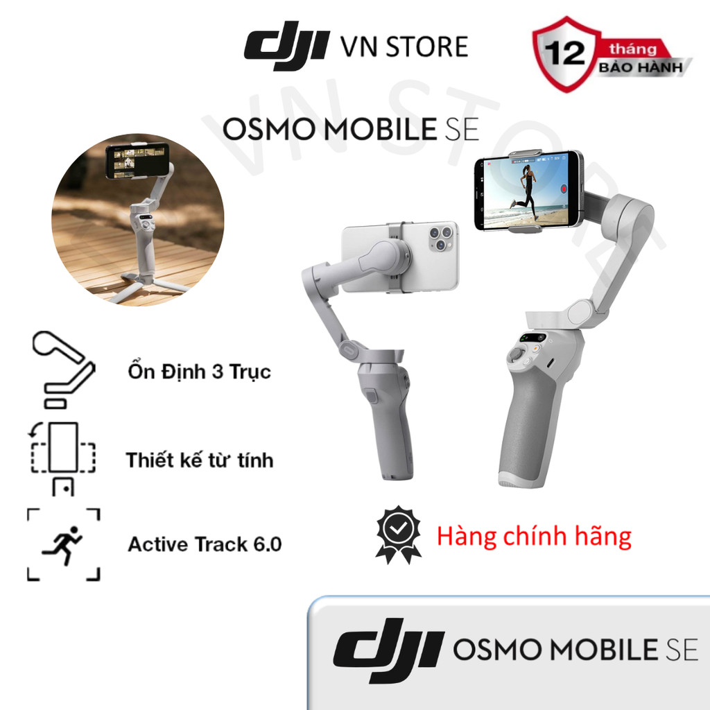 Gimbal chống rung điện thoại DJI Osmo Mobile SE, Osmo Mobile 7 - BH 1 năm - Chính Hãng - DJI VN