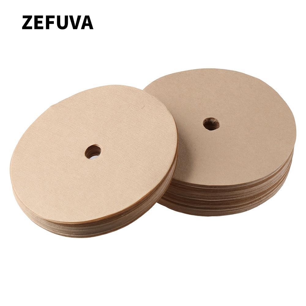 ZEFUVA 400 CÁI Bộ lọc cà phê không tẩy trắng, Bộ lọc cà phê dùng một lần tròn 3,75 inch, Di động có 