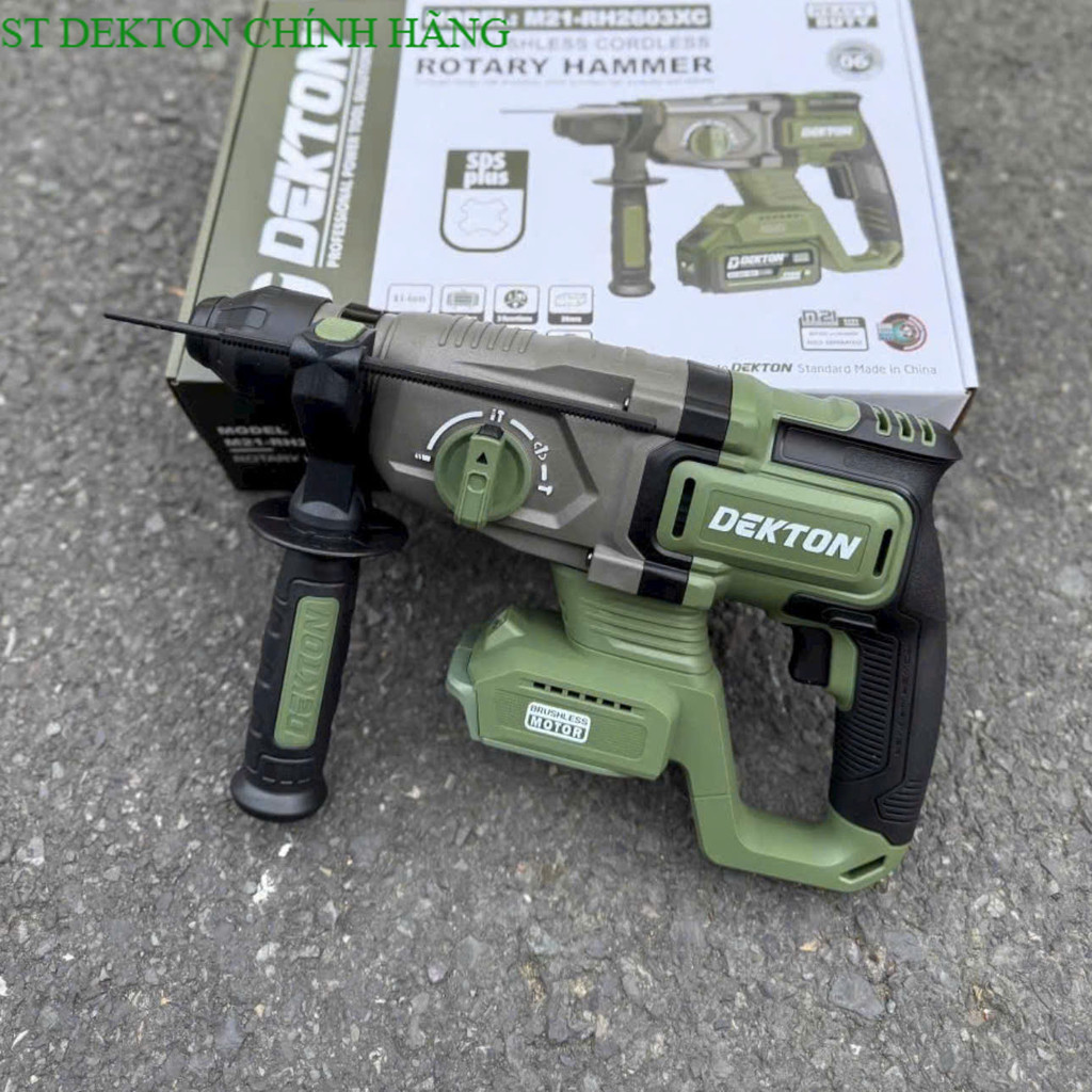 Khoan đục pin 3 chức năng DEKTON   M21-RH2603XC  Brussless- không chổi than, mẫu new STORE DEKTON