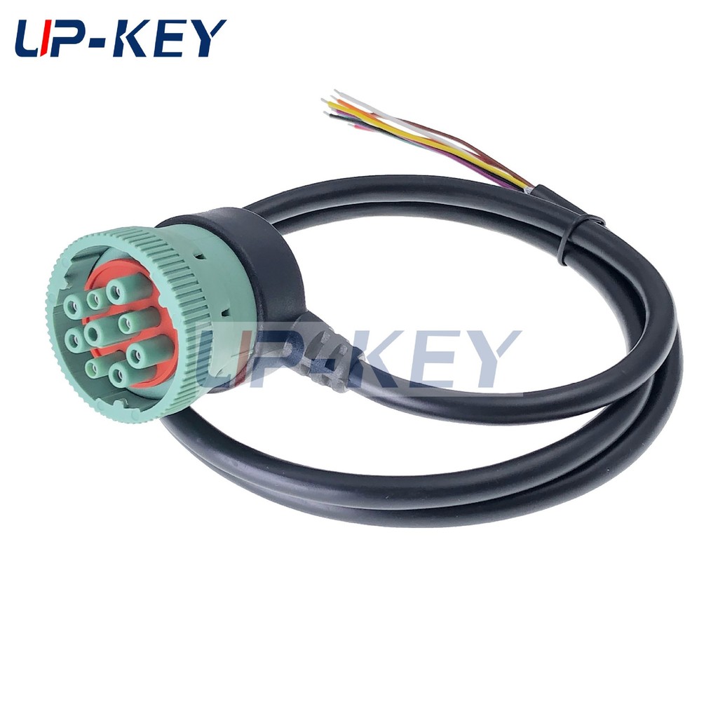 Cáp chuyển đổi Diesel thẻ nặng J1939 Cáp dữ liệu chẩn đoán khuỷu tay 9P