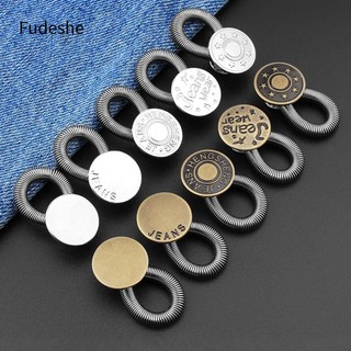  FUDESHE 10 Cái Nút Lò Xo Quần Quần Co Giãn Kim Loại Co Giãn Eo Nối Dài Phụ Kiện Mở Rộng 17mm Dụng Cụ May Nút Quần Jean 