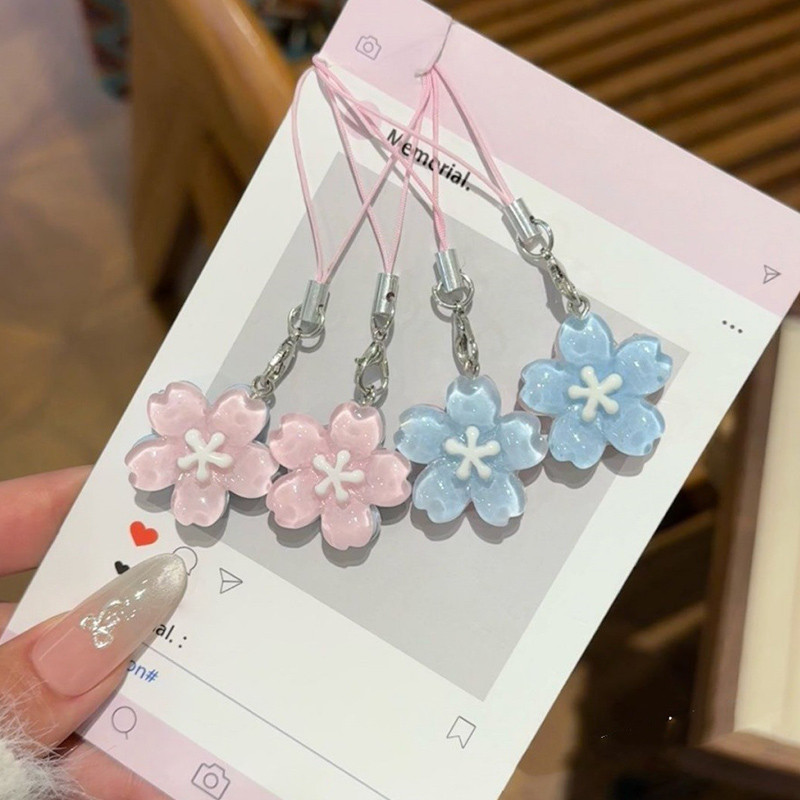 【Elevn】Trái tim cô gái thạch hoa anh đào điện thoại mặt dây chuyền dễ thương hộp đựng tai nghe đa năng dây đeo