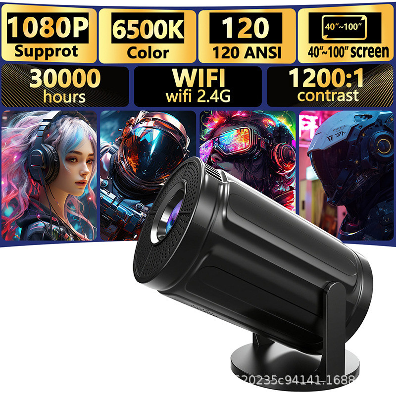 Máy chiếu gia đình phong cách mới RY008 HD Máy chiếu di động thông minh Hỗ trợ điều khiển từ xa khôn