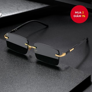 Kính râm không vành Gradient dành cho nữ Kính mắt thời trang bảo vệ UV400
