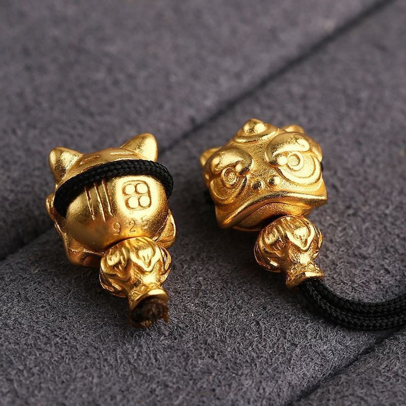 Múa sư tử bạc S925 tee mạ vàng bạc vàng cổ DS925