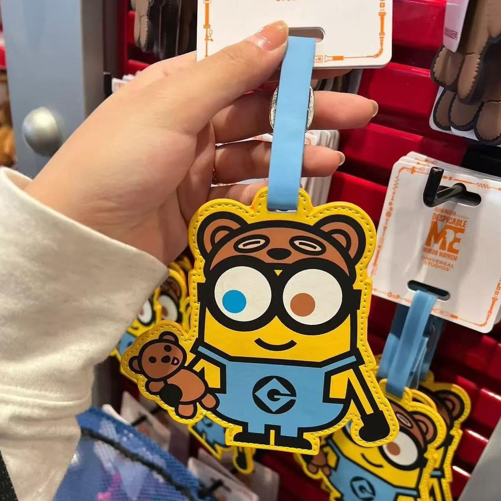 Studios Despicable Me Minions Thẻ hành lý Boarding Pass Dễ thương tim Bear Vali Listing