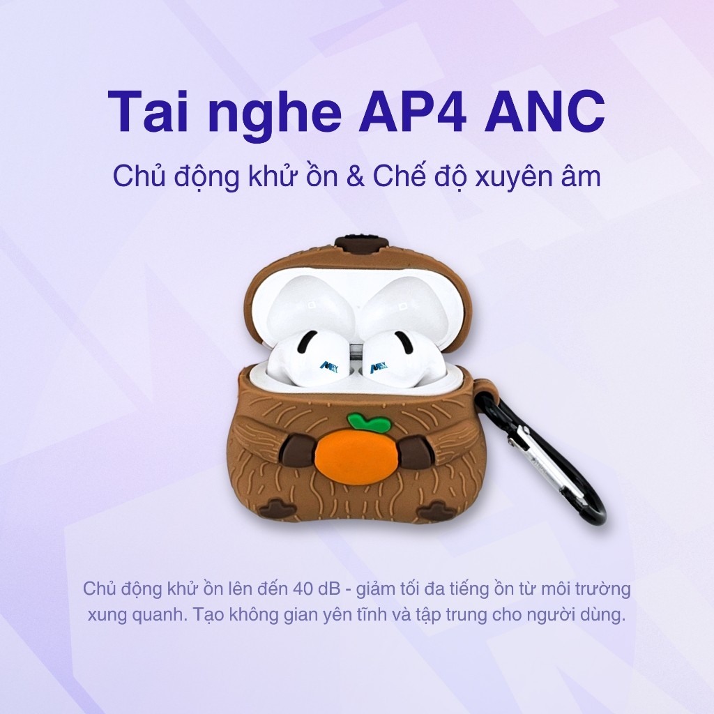 Tai nghe AP4 [ANC] hàng Build Quality cao cấp, chống ồn chủ động cho mọi dòng máy -BH 1 năm-
