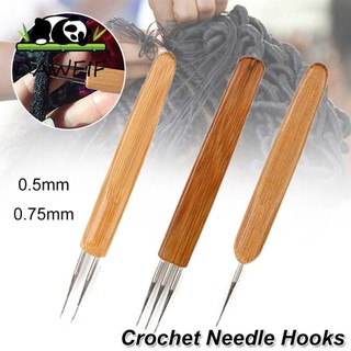 Daweif Móc Kim Để Nối Dài Tóc Dệt Một / Doube / Ba Đầu Bện Tóc Với Dụng Cụ Làm Tóc Bằng Thép Không Gỉ Để Làm Dreadlock