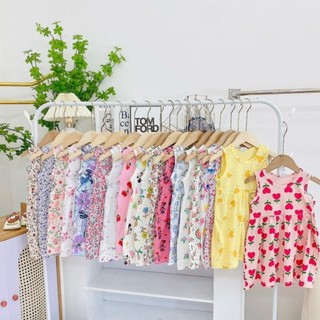 Váy ba lỗ cotton bé gái