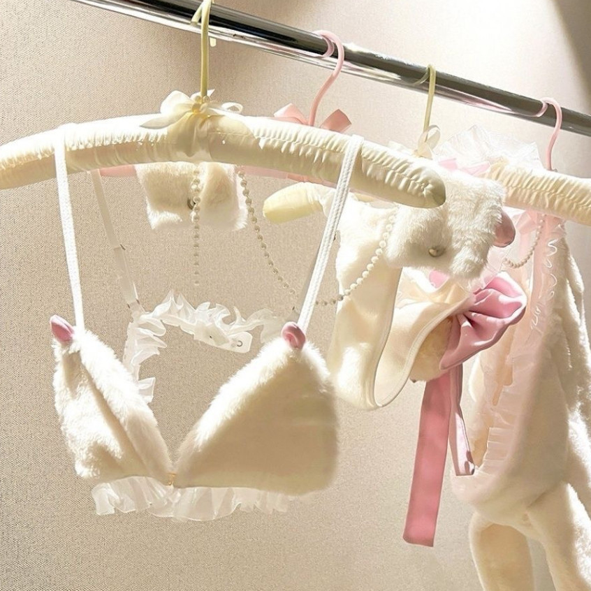 𝐂𝐖𝐄𝐀𝐑.𝐒𝐄𝐗𝐘 Bộ Đồ Lót Sexy Đam Mê Gợi Cảm Mix Lông Kèm Mũ Trùm Đầu Thỏ 6899  [CWEAR.SEXY_ĐỒ NGỦ & NỘI Y CAO CẤP] | BigBuy360 - bigbuy360.vn