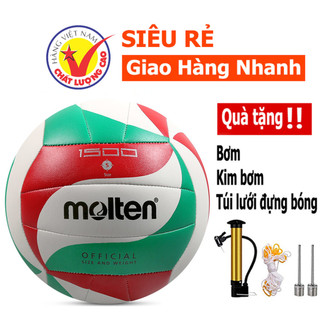  Banh bóng chuyền da MIKASA V200W - Loại da mềm - Quả bóng chuyền chuyên dụng size 5 - Tặng bộ phụ kiện 