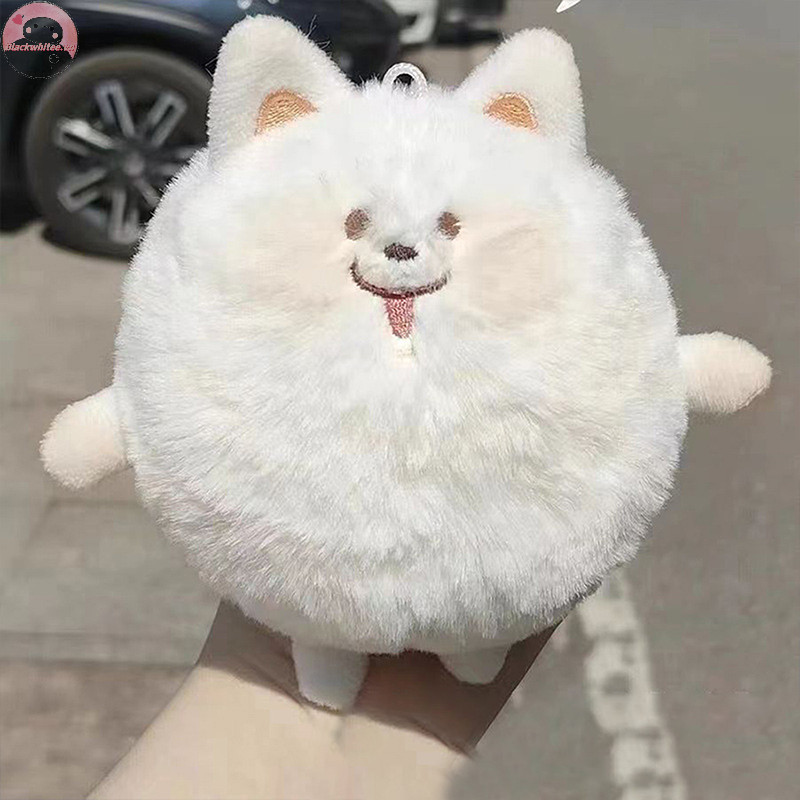 Bwhte 1 Kawaii Samoyed Sang Trọng Búp Bê Squeak Đồ Chơi Thú Nhồi Bông Búp Bê Móc Khóa Đồ Chơi Sang T