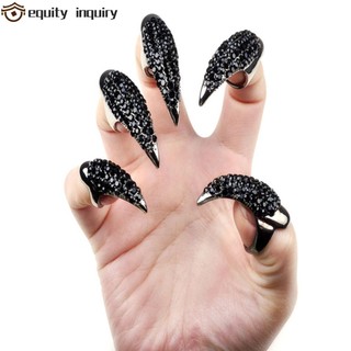 Yêu THÍCH YÊU CẦU Đại Bàng Móng Vuốt Móc Nhẫn Punk 1 Chiếc Trang Sức Thương Hiệu Mới Kim Cương Giả