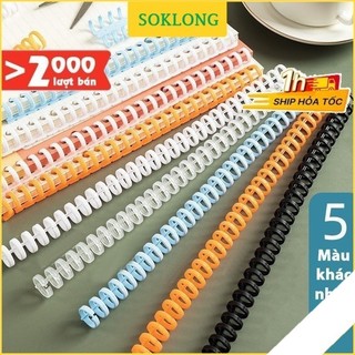 Thanh còng nhựa Binder đường kính 12mm kẹp mọi loại giấy A4,A5,B5..., tài liệu refill giấy