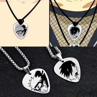 Anime Naruto Vòng Cổ Akatsuki Sasuke Itachi Sasuke Kakashi Đàn Guitar Chọn Mặt Dây Chuyền Người Phụ Nữ Halloween Thời Trang Cosplay Phụ Kiện Quà Tặng