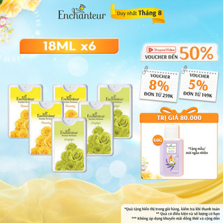 Combo 6 Nước hoa bỏ túi Enchanteur EDT 18ml/Chai