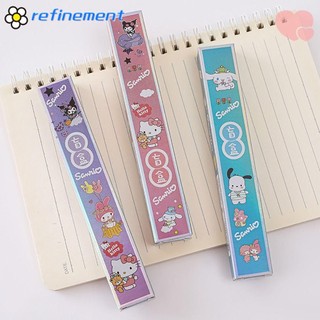 Refilinement 3 Bút Gel, Đồ dùng viết Bút mực đen 0,5mm, Bút viết văn phòng phẩm khô nhanh di động