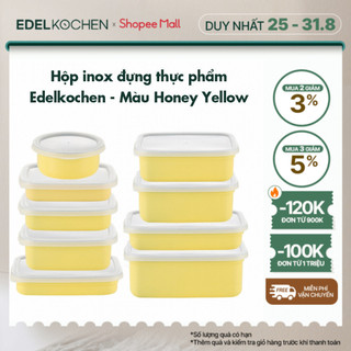 Hộp đựng thực phẩm, trữ đông inox 304 Edelkochen Edellock Collection – Màu Honey Yellow