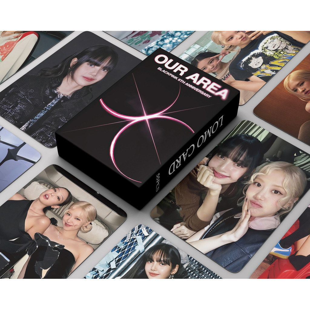 55pcs BP 8th Anniversary Lomo Cards Lisa Rockstar HANK & ROSE JISOO BORN World Tour Photocards JENNI