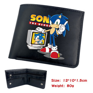 Sonic The Hedgehog Game Hoạt Hình Màu Đen Ngắn Ví Học Sinh Dành Cho Bé Trai Và Bé Gái Zip Ví Đựng Tiền Xu