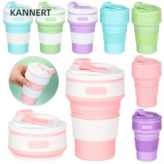 350ml Cốc silicon có thể gập lại Du lịch Cắm trại Chai thể thao Cốc nước có thể gập lại