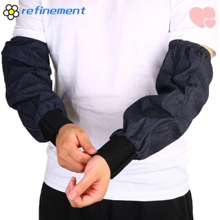 Hoàn THIỆN Denim Oversleeve, Tay áo bảo vệ cánh tay bảo vệ nhiệt dày, Thiết bị bảo hộ lao động Chống bỏng Cắt kéo dài tay Denim Bảo vệ thợ hàn