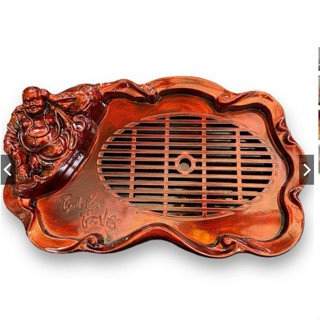 Khay Trà nhựa giả gỗ đựng trà nước ấm chén tách bình trà đẹp cao cấp màu trắc đỏ-Nhiều mẫu