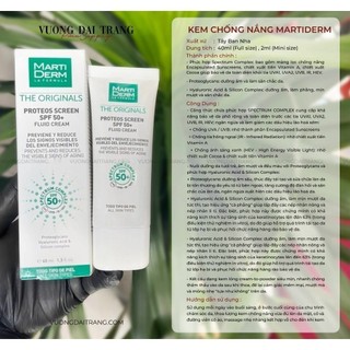Kem chống nắng phổ rộng Martiderm mini 2ml - Dcpx Vương Đài Trang 
