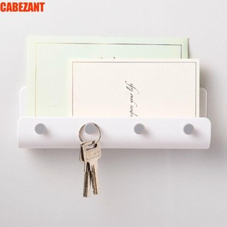 Giá treo tường CABEZANT, Móc treo phòng tắm treo tường dính, Không khoan phong cách Bắc Âu Giá đỡ chìa khóa đa năng không đục lỗ Nhà bếp