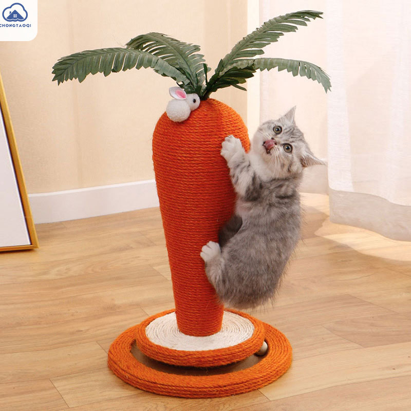  Chongtaoqi đồ chơi mèo cào bàn chân cho mèo Đồ chơi cà rốt mới cho mèo Bé 