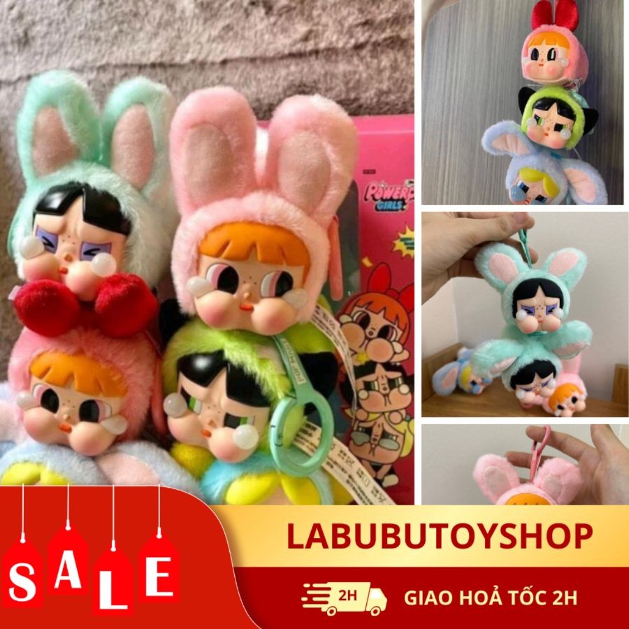 CRYBABY × Powerpuff Girls Series-Vinyl Face Plush - Decor trang trí ( Rep 1.1 No Box) labubutoyshop