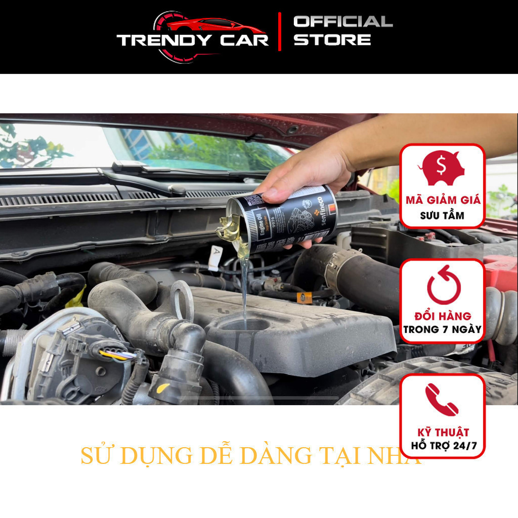 Phụ Gia Ổn Định Dầu động cơ Senfineco Engine Oil Treatment 9976 300ml cho động cơ xăng và dầu diesel