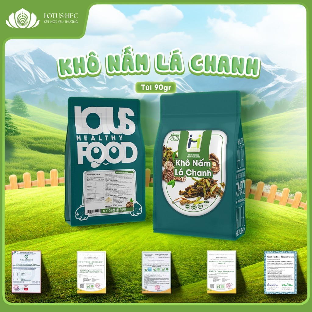 1 Túi 90g Khô Nấm Cay Cay hàng Xuất Khẩu Mỹ, ❤️FREESHIP❤️ Khô Nấm Đông Cô Lotus Healthy Food