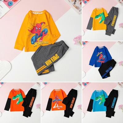 Bộ Thun Cotton In Hình Siêu Nhân, Khủng Long Dành Cho Bé Trai