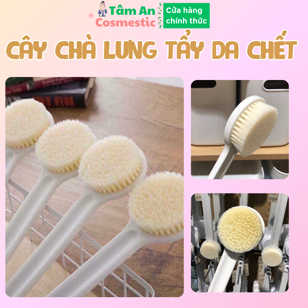 Cây Cọ Lưng Muji, Cọ Lưng Thư Giãn Tẩy Da Chết Loại To Dài 35Cm, Cây Chà Lưng Tắm Massage Làm Sạch Cơ Thể