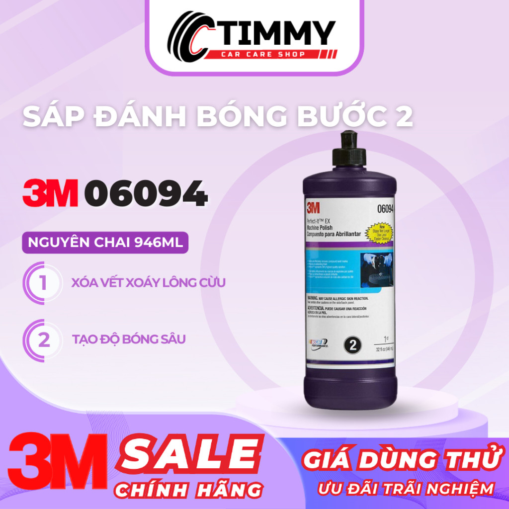 Kem Đánh Bóng Bước 2 3M PN06094 - Perfect-It Ex Machine Polish (946ML) - Timmy Shop