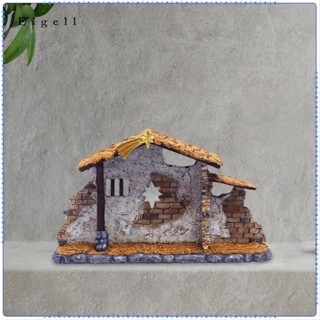  Eigall Truyền Thống Giáng Sinh Shed Trang Trí Cảnh Thủ Công Tượng Nhựa Tôn Giáo 