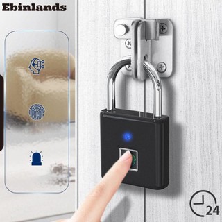 Khóa mật khẩu vân tay EBINLANDS, Ổ khóa vân tay thông minh di động chống trộm, Ổ khóa vân tay chống nước sạc USB sáng tạo