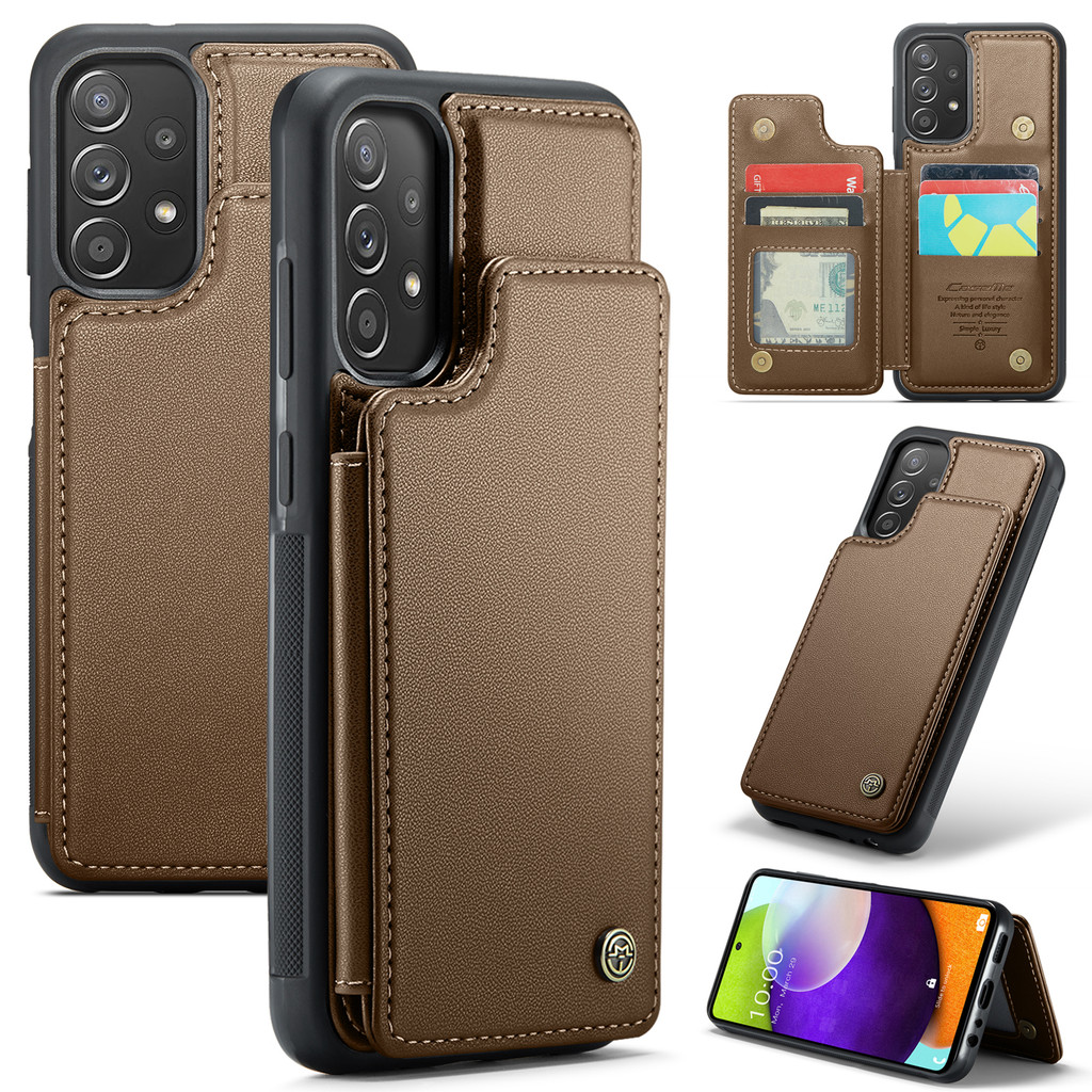 Ốp Da Sang Trọng Cho Samsung Galaxy A13 A14 A15 A23 A24 A25 A50 A33 A34 A35 A51 A52 A52S A53 A54 A55 Note 10 Plus 20 Vỏ Ví Siêu Da Có Nhiều Khe Cắm Thẻ
