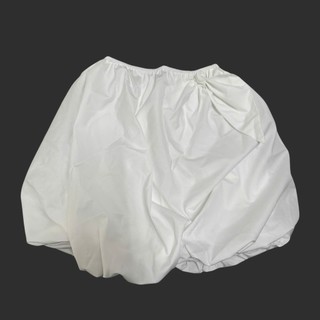 YU CHERRY | Áo croptop from bí có đính nơ PUFFY TOP - TRẮNG - FREESIZE (CÁI)