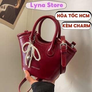  Túi xách nữ xô nhỏ cầm tay mini đeo chéo đeo vai phong cách Hàn Quốc mới 2024 Lyna Store TX147 