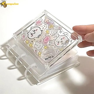  Album ảnh Acrylic trong suốt ZENPULSE Sách lưu trữ thẻ nhỏ 3 Inch tự làm Bộ sưu tập hình ảnh Phim hoạt hình di động Hộp đựng thẻ thần tượng sáng tạo Sổ tay 