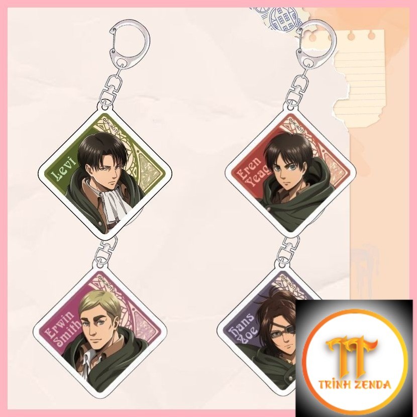 Móc khóa Tấn công Titan Eren Jaeger Carla Jaeger Mikasa Ackerman Armin Arlert - zenda
