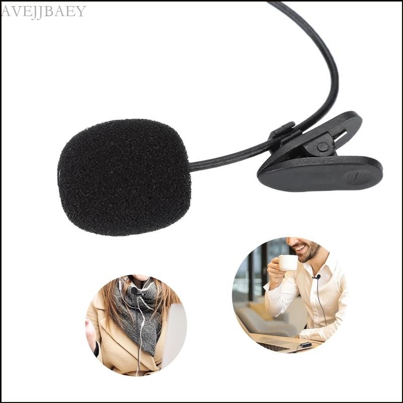 Avejjbaey 3 5mm Lavalier Micro Tay Mini Có Dây Cổ Kẹp Mic Cho PC Laptop Cho YouTube Video Video Conf
