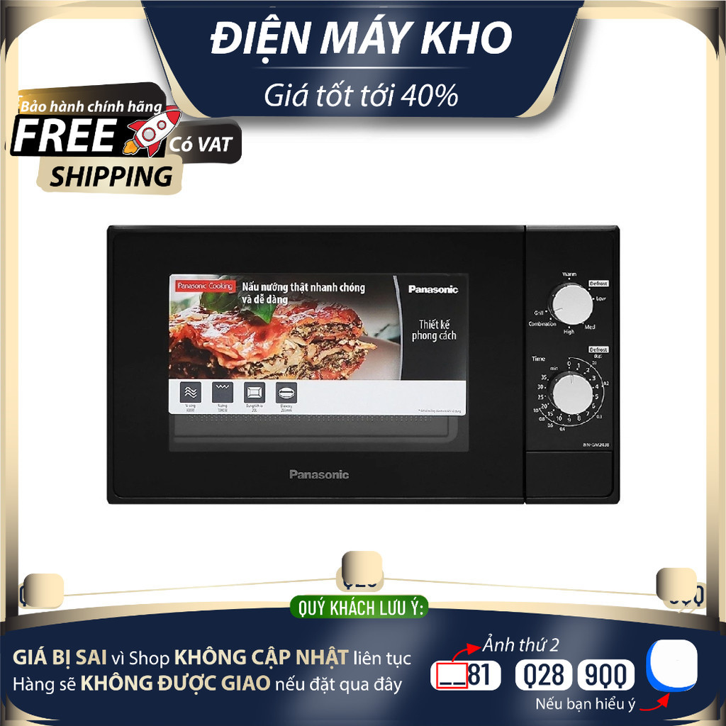 Lò Vi Sóng Tích Hợp Nướng Panasonic NN-GM24JBYUE - Bảo Hành Chính Hãng 12 Tháng  - DMK