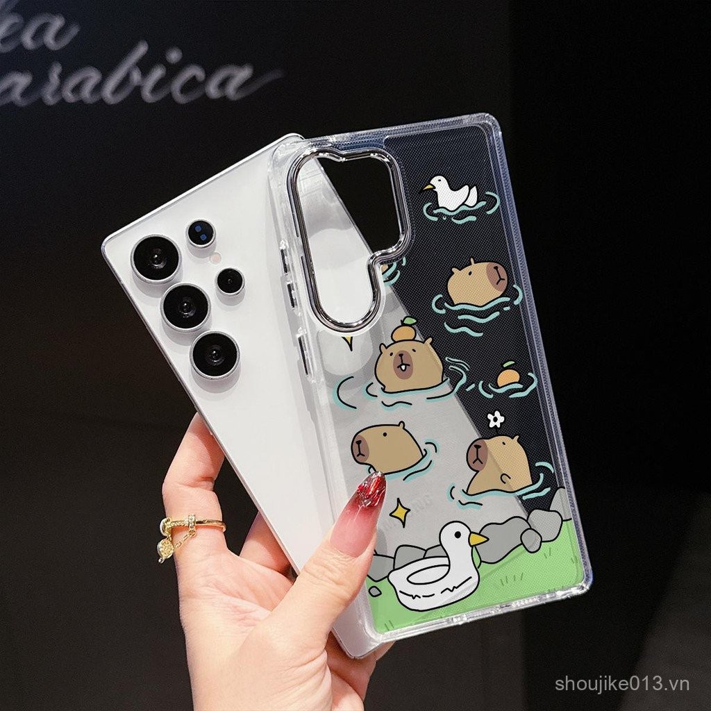 Mũ bơi, họa tiết hoạt hình, kim loại trong suốt, ốp điện thoại có thiết kế camera Dành cho oppo Real